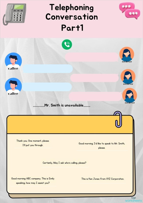 Conjunctions. Interactive worksheet TopWorksheets