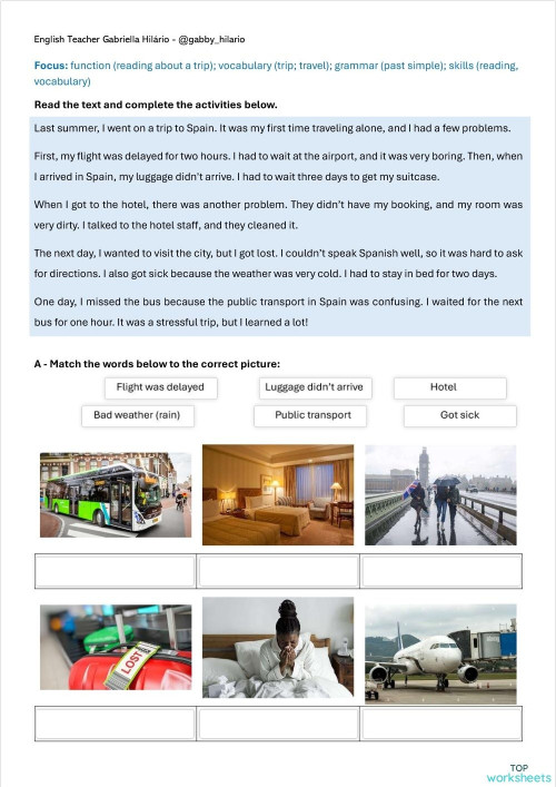 Ttt A1 Lesson 14 Reading Interactive Worksheet Topworksheets