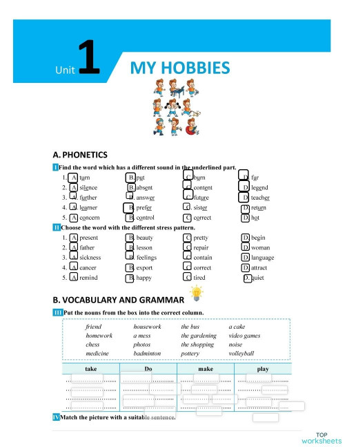 4skills.Unit 1. Interactive worksheet | TopWorksheets