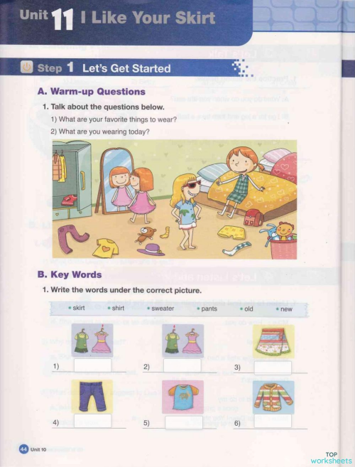 Step by Step 1 (unit 11). Bài tập tương tác | TopWorksheets