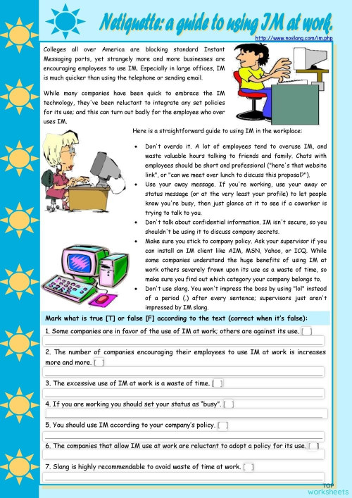 tag questions reading interactive worksheet topworksheets