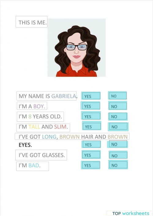 Describing people. Interactive worksheet | TopWorksheets