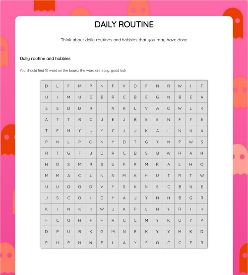 DAILY ROUTINE. Interactive worksheet | TopWorksheets