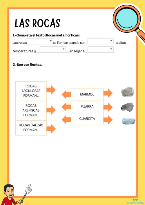4-FICHA-ROCAS. Ficha interactiva | TopWorksheets