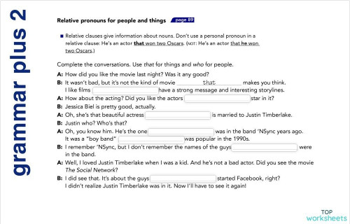 IC213 grammar plus 02. Interactive worksheet | TopWorksheets