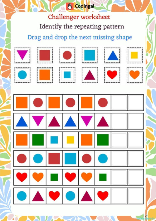 M_G01M20L67_WC03_Creating Repeating Patterns. Interactive worksheet ...