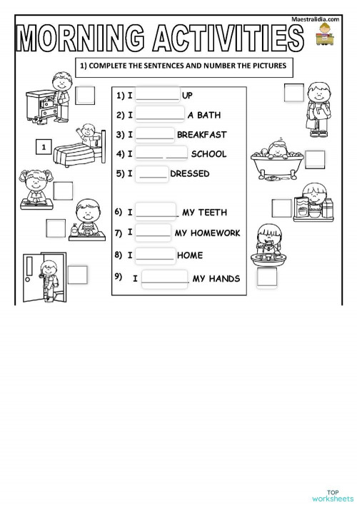 daily routine interactive worksheet topworksheets