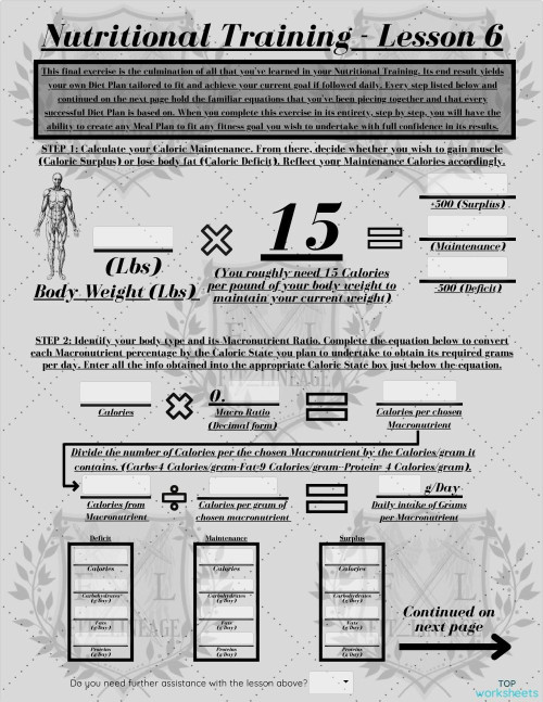 Lesson 1: Metabolism. Interactive worksheet | TopWorksheets