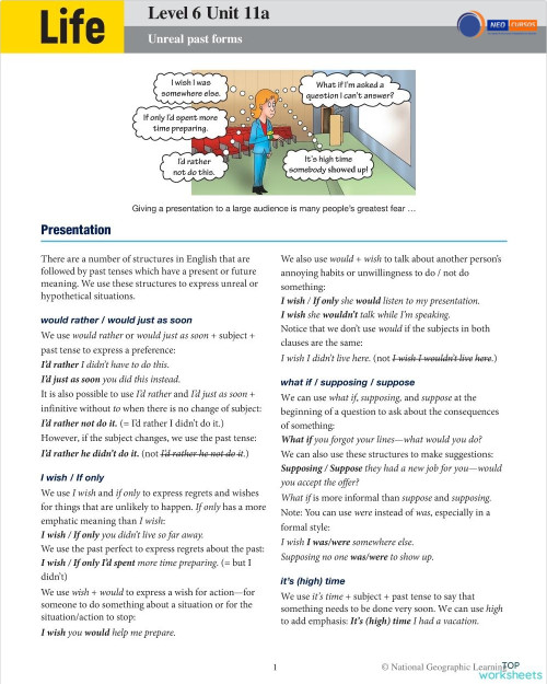 Neo Cursos Life 6 Unit 11a. Interactive worksheet | TopWorksheets