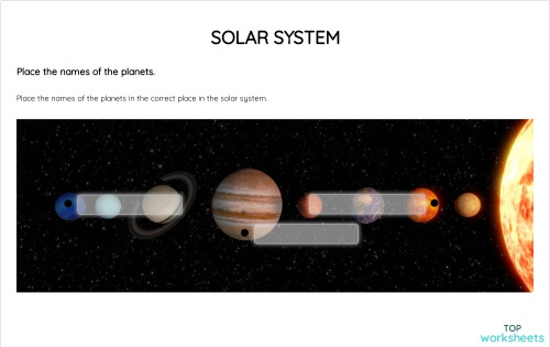 SOLAR SYSTEM. Interactive worksheet | TopWorksheets