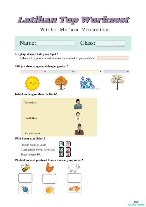 Latihan Topworksheet Lembar Kerja Interaktif Topworksheets