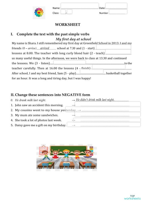 simple present affirmative and negative interactive worksheet topworksheets