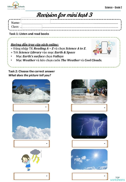 Science 2 - Revision for Mini test 3. Interactive worksheet | TopWorksheets