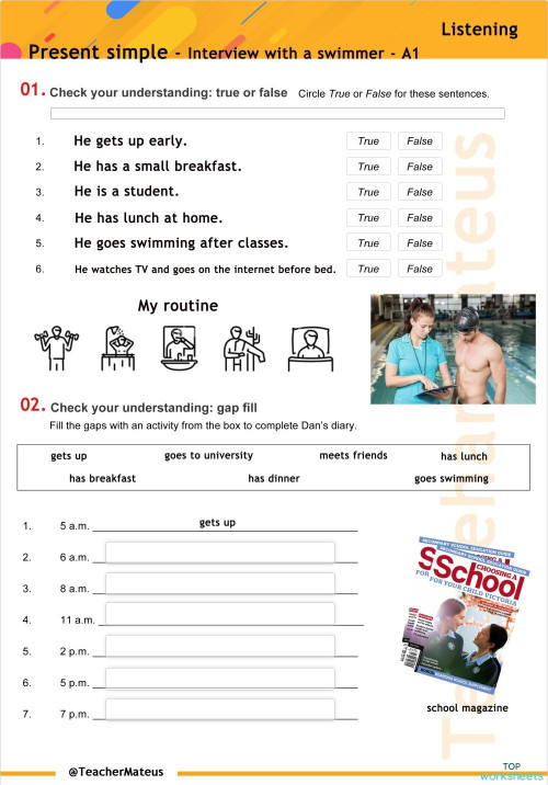 FF 2 - Unit 08 - Test 1 - Listening. Interactive worksheet | TopWorksheets