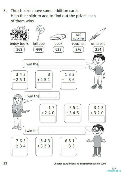 Addition Without Regrouping 3 Interactive Worksheet Topworksheets Addition Without Regrouping 3 Interactive Worksheet Topworksheets