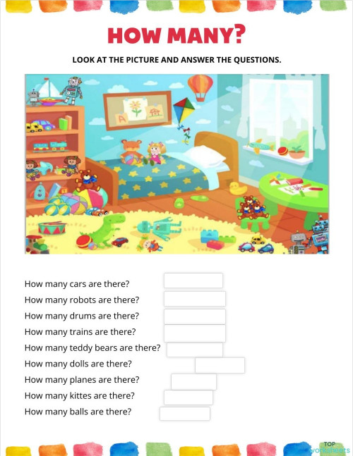 ACTIVITY HOW MANY K3 COLEGIO PETIT. Interactive worksheet | TopWorksheets