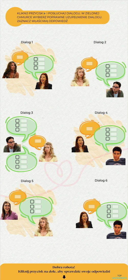kurs how i met dialogi. Interaktywny arkusz | TopWorksheets