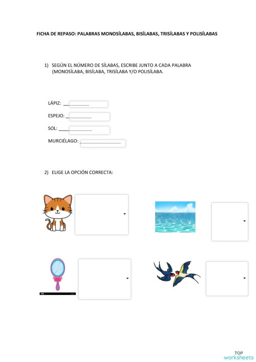 Ficha Repaso Sílabas Ficha Interactiva Topworksheets Ficha Repaso Sílabas Ficha Interactiva Topworksheets