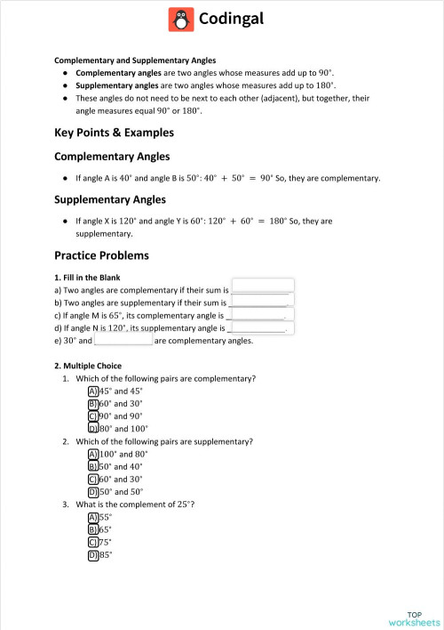 M_G05T03_WA01_Complementary_and_supplementary_angles. Interactive ...