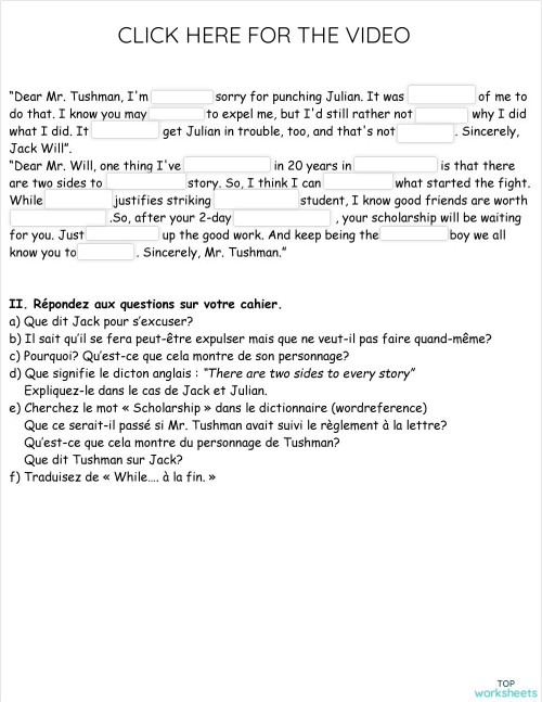 vocabulary interactive worksheets and online exercises topworksheets