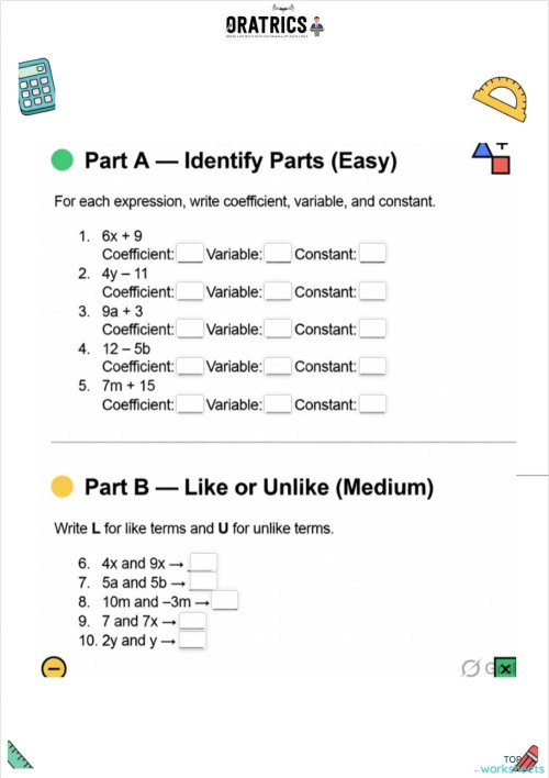 Grade 6 31 1. Interactive worksheet | TopWorksheets