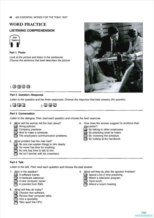 600 Essential Words for Toeic Lesson 8 - Test. Interactive worksheet ...