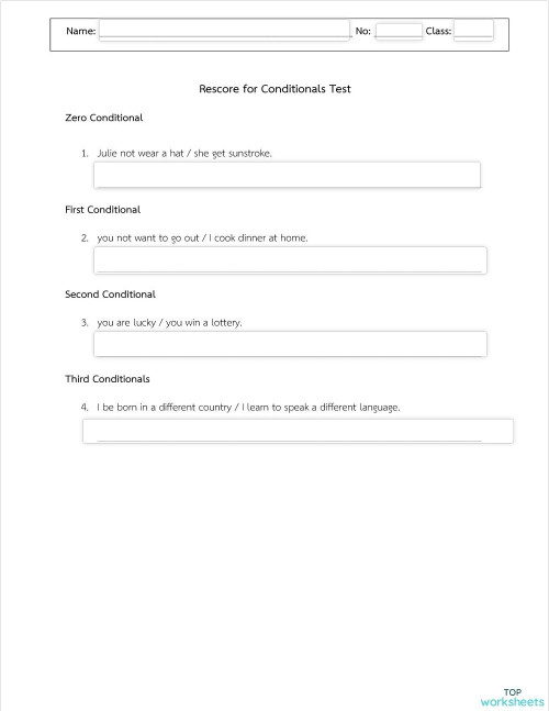 "Used to" form. Interactive worksheet TopWorksheets