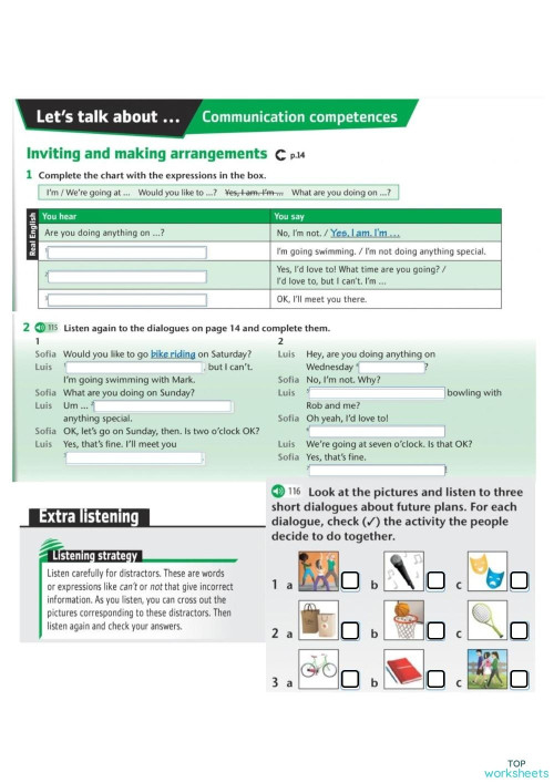 B5: LISTENING COMPREHENSION. Ficha interactiva | TopWorksheets