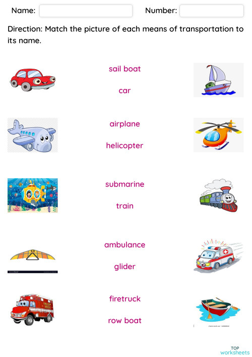 Unit 31: TRANSPORTATION (Activity 3). Interactive worksheet | TopWorksheets