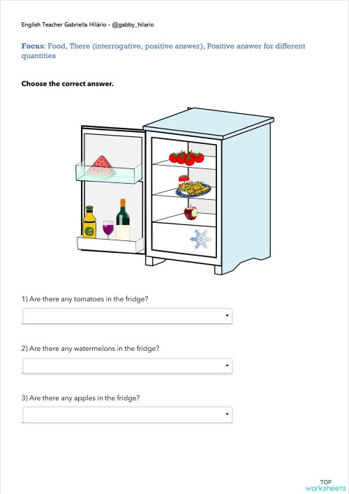 OW 3 - U6 - Lesson 4 - There - Positive answer 2. Interactive worksheet ...