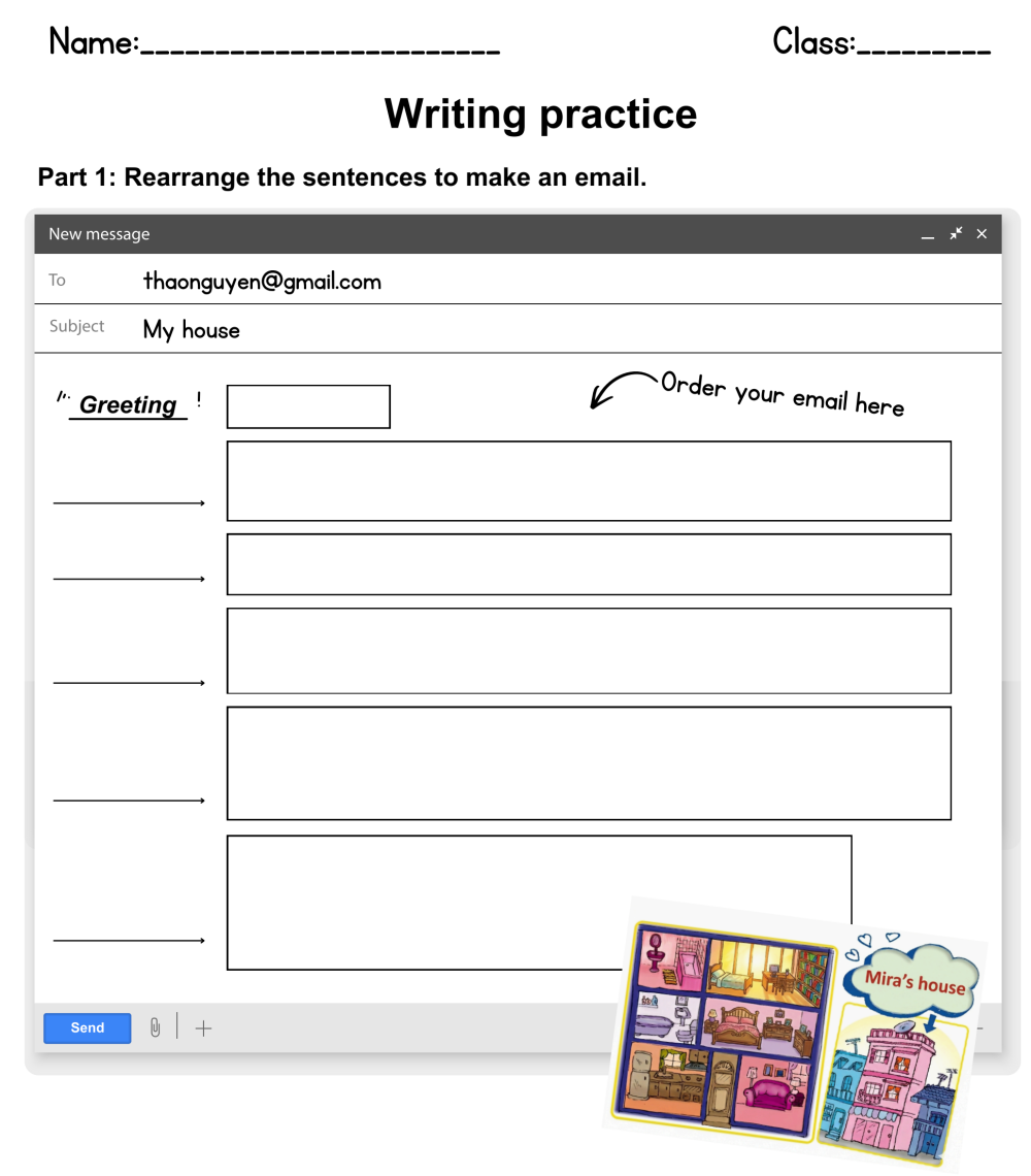 Unit 2_My house_Writing practice. Interactive worksheet | TopWorksheets
