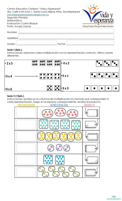 Matemática- Cuarto Bloque. Ficha interactiva | TopWorksheets