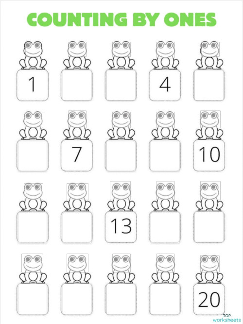 COUNTING BY ONES. Interactive worksheet | TopWorksheets