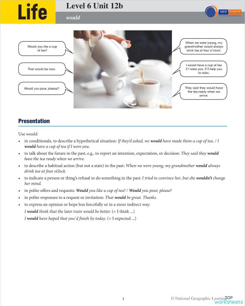 Neo Cursos Life 6 Unit 12b. Interactive worksheet | TopWorksheets