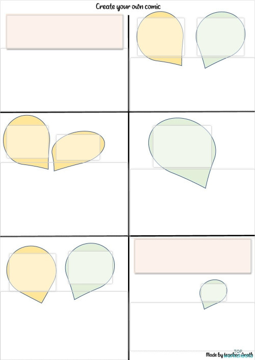 Create Your Own Comic A1 A2 B1 B2 C1 English Interactive Worksheet