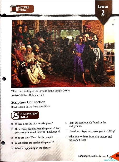 Lesson 2: Scripture Connection. Interactive worksheet | TopWorksheets