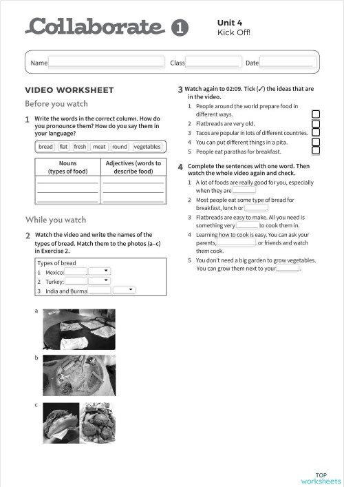 Collaborate 1 - Kick-Off 4. Interactive worksheet | TopWorksheets