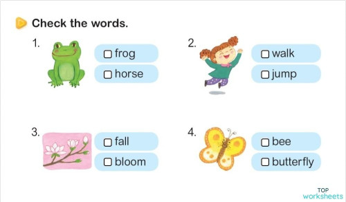 Let’s enjoy spring. Interactive worksheet | TopWorksheets