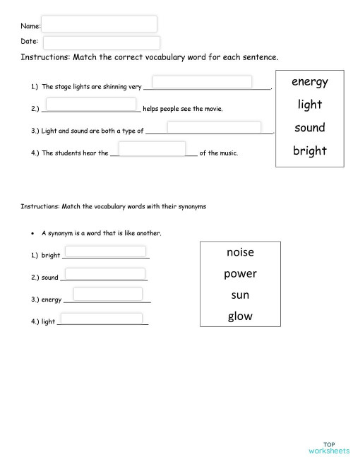 Unit 27 Vocabulary Part 1 Practice. Interactive worksheet TopWorksheets