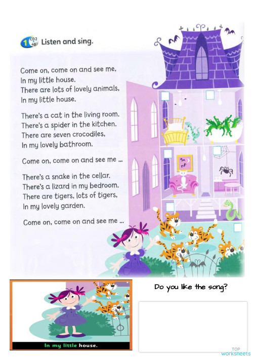 Unit 6 Song. Interactive worksheet | TopWorksheets