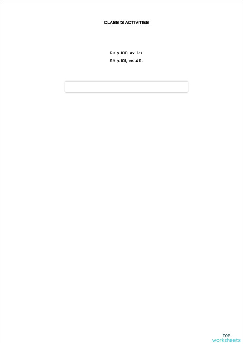 CLASS ACTIVITIES. Interactive worksheet | TopWorksheets