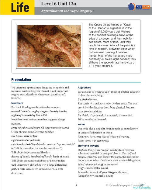 Neo Cursos Life 6 Unit 12a. Interactive worksheet | TopWorksheets