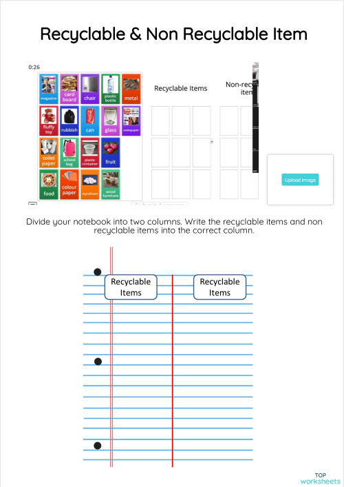 Get Smart 4 Unit 7 Activity (Recyclable & Non Recyclable Item