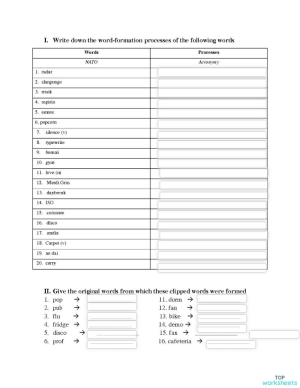 Morphology Interactive Worksheets And Online Exercises Topworksheets Morphology Interactive Worksheets And Online Exercises Topworksheets