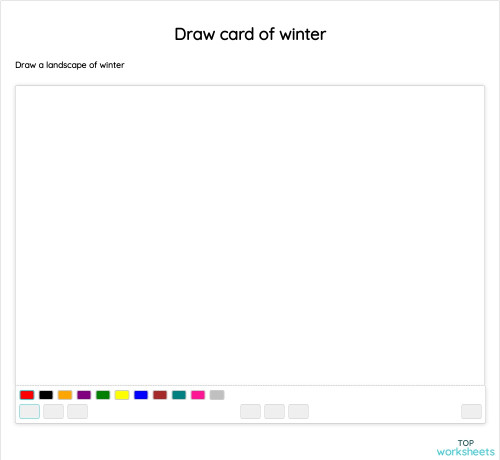 Activity 8 Draw card of winter. Interactive worksheet | TopWorksheets