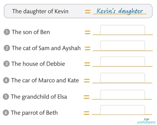 possessives. Interactive worksheet | TopWorksheets