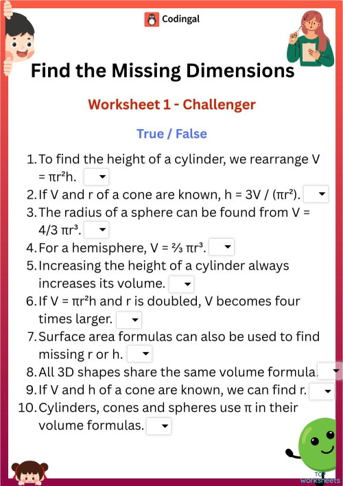 M_G08M20L62_WC01_Find the Missing Dimensions. Interactive worksheet ...