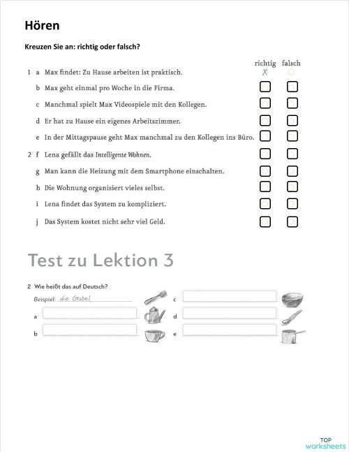 Deutsch: interaktive Arbeitsblätter und Online-Übungen | TopWorksheets