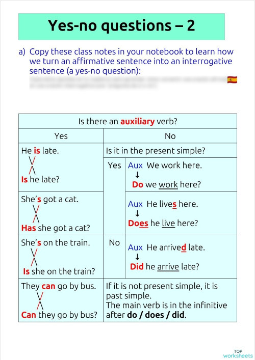Yes-no questions 2 (4 pages). Interactive worksheet | TopWorksheets
