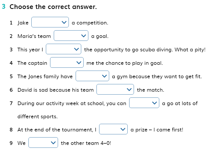 UNIT 3 VOCABULARY PAGE 12. Interactive worksheet | TopWorksheets